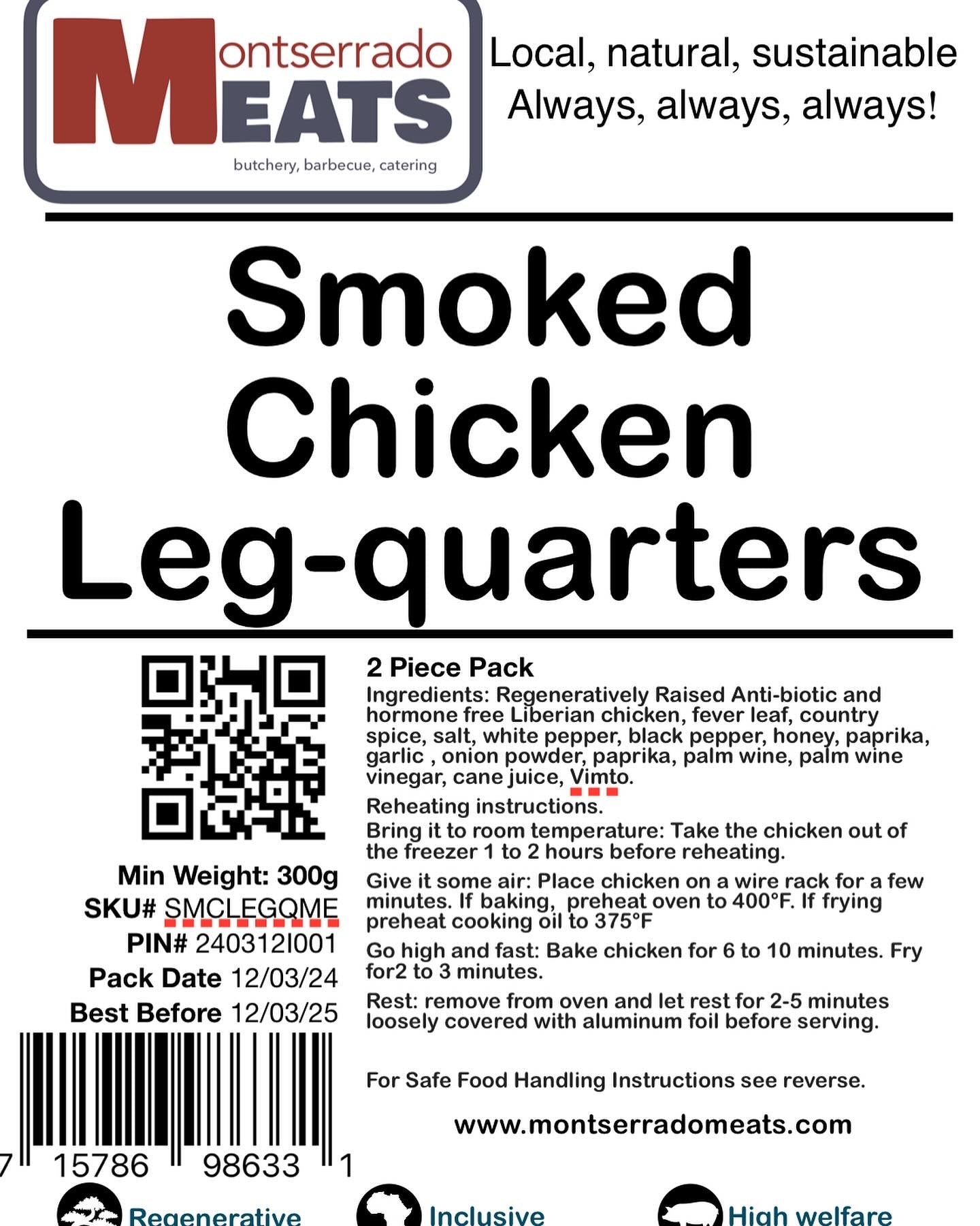 Smoked Chicken Leg-quarter